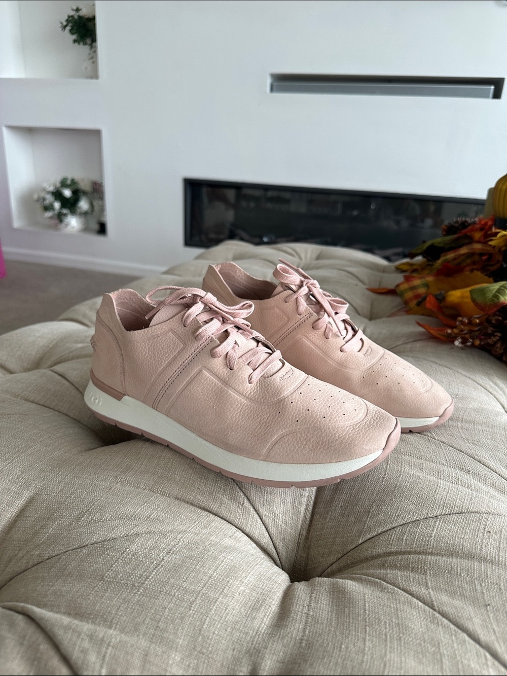 UGG Women's Blush Pink Lace-Up Sneakers